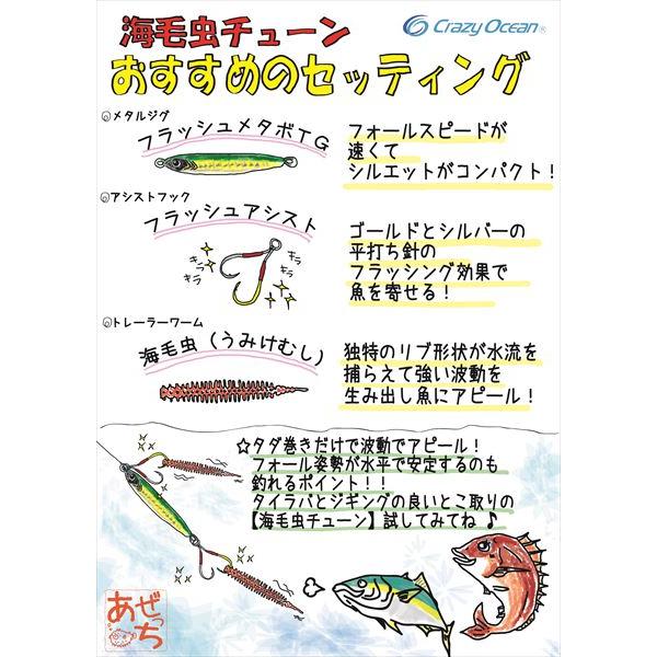 クレイジーオーシャン ワーム 海毛虫 ハイフロート #101 青バチ |  | 01