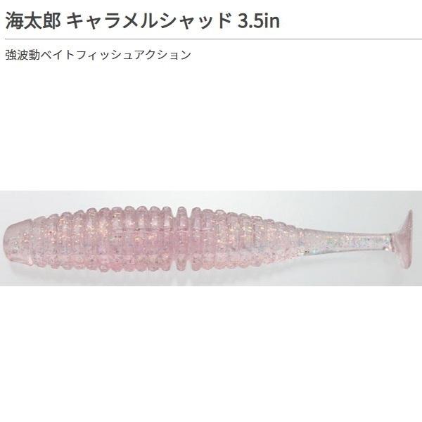 【ネコポス対象品】一誠（イッセイ） 海太郎 キャラメルシャッド 3.5インチ #035 ケイムラレインボー ワーム | 