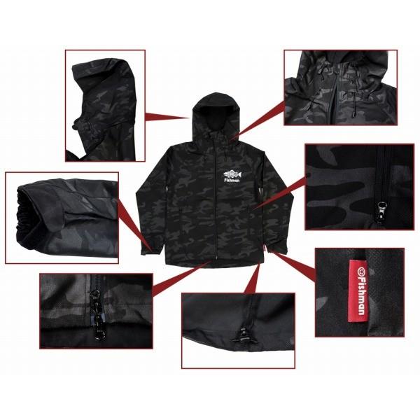Fishman(フィッシュマン) シェルジャケット AP-00238 XL ブラックカモ