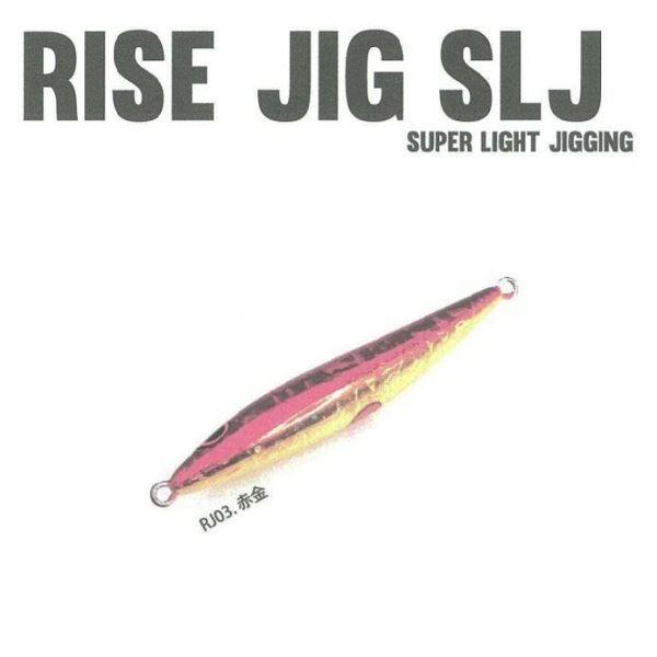 【ネコポス対象品】ライズジャパン #RJ03 RISE JIG(ライズジグ) スーパーライトジギング SLJ 125g 赤金 メタルジグ | 