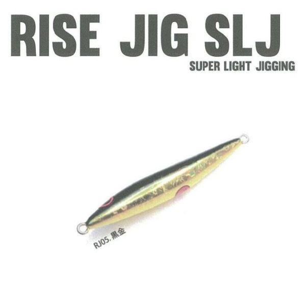 【ネコポス対象品】ライズジャパン #RJ05 RISE JIG(ライズジグ) スーパーライトジギング SLJ 125g 黒金 メタルジグ | 