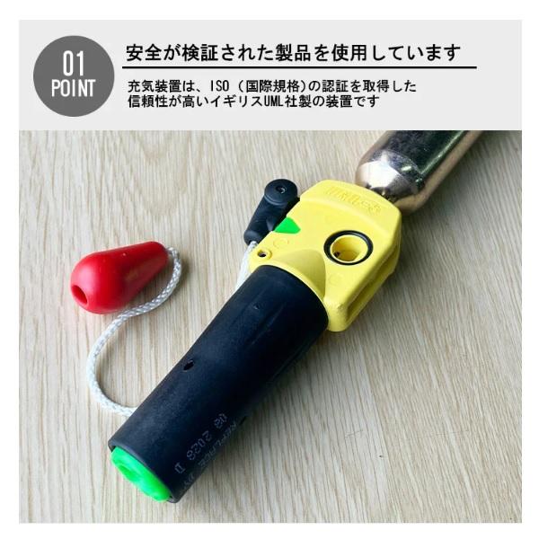 シーウルフ ライフジャケット SW-J-F06 腰巻ライフジャケット ブラック フリー ※交換用ボンベキット別売 |  | 02