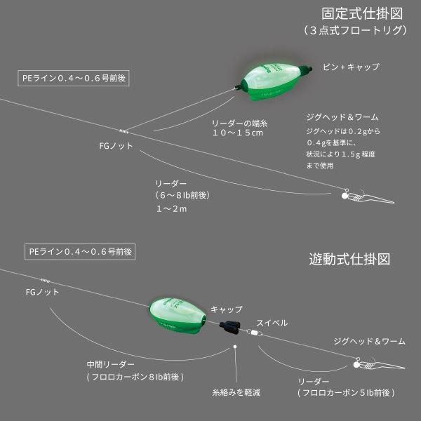冨士灯器 ウキ ブライトン サスペンド M-SPG+充電器セット 緑 | 冨士灯器 | 04