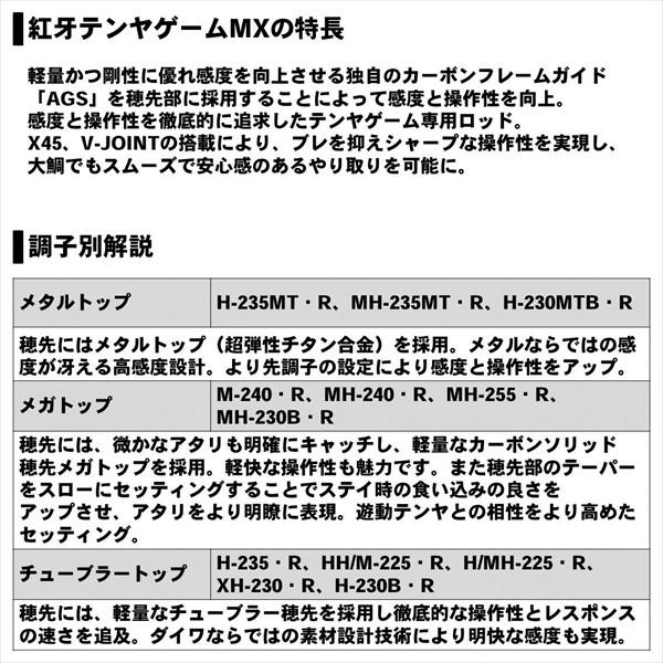 ダイワ  20 紅牙テンヤゲーム MX MH-240・R(スピニング 2ピース) 一つテンヤ竿 | DAIWA（釣り） | 04