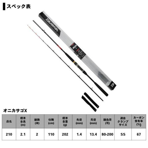 ダイワ オニカサゴX 210 船大物竿の画像