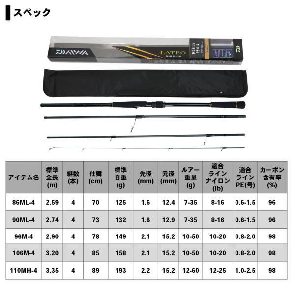 DAIWA（ダイワ） ラテオ MB 90ML-4 2020年モデル (スピニング4ピース