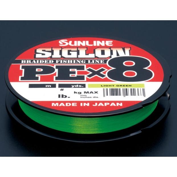 サンライン PEライン SIGLON PE (シグロンPE)×8 150m ライトグリーン 0.3号 5lb(qh)｜casting｜02