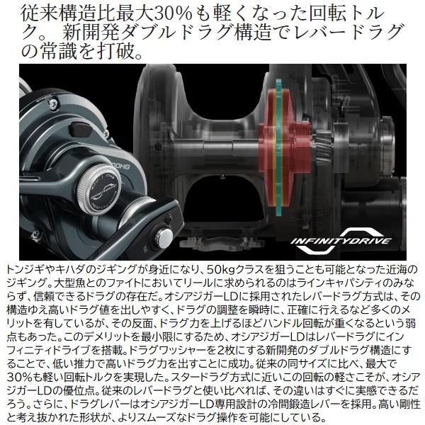 シマノ（SHIMANO） ベイトリール 24オシアジガー LD 2500MG : 釣具の
