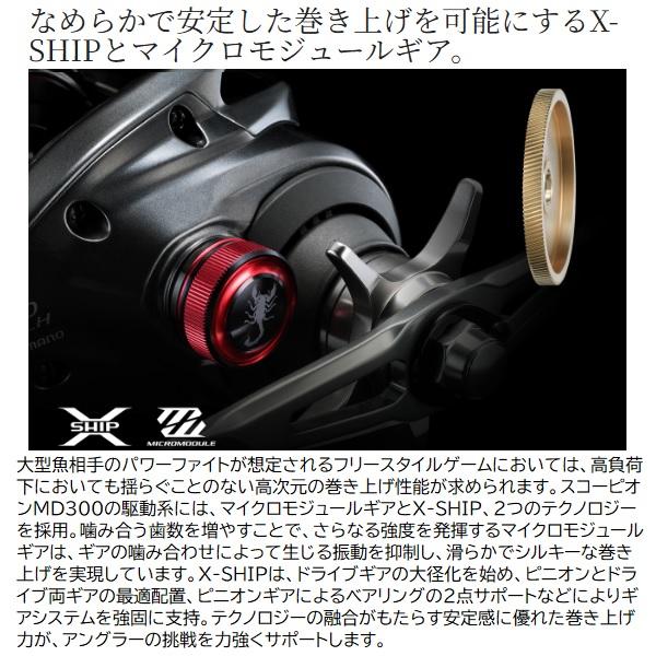 シマノ（SHIMANO） ベイトリール 24スコーピオン MD301XGLH(左) : 釣具