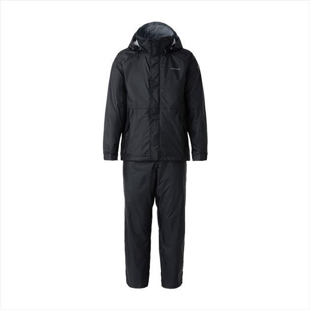美品　シマノ　フィッシングレインスーツ　RA-027Q Ｌサイズ　ブラック　黒 シマノ（SHIMANO） レインウェア RA-027Q DS ベーシックスーツ ピュア