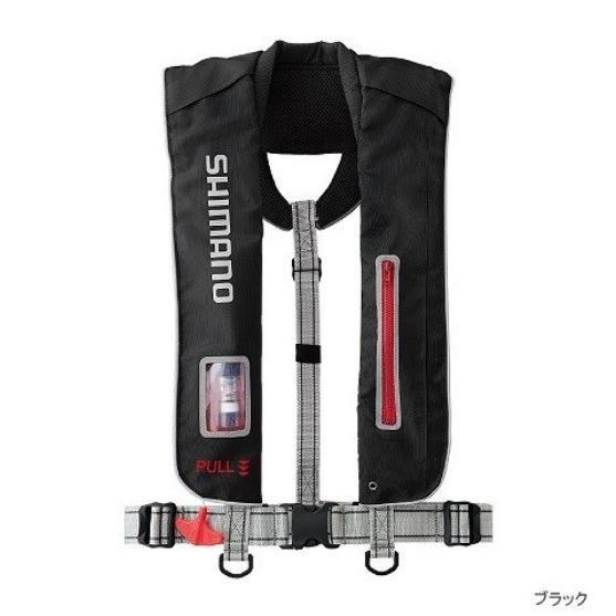 SHIMANO ラフトエアジャケット 黒 シマノ（SHIMANO） ライフジャケット VF-051K ラフトエアジャケット