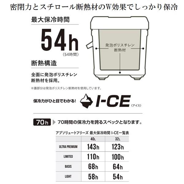 シマノ クーラボックス NB-432W アブソリュートフリーズ ライト 32L グレーの画像