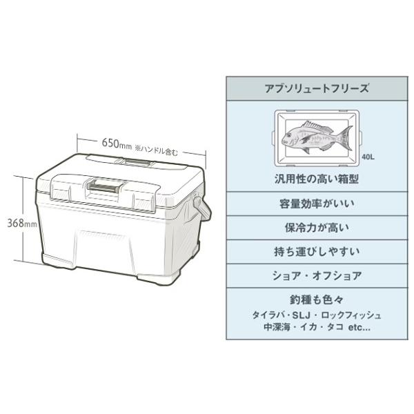 シマノ クーラボックス NB-432W アブソリュートフリーズ ライト 32L グレーの画像