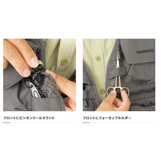 シマノ（SHIMANO） フィッシングベスト VE-066V ストリームメッシュ