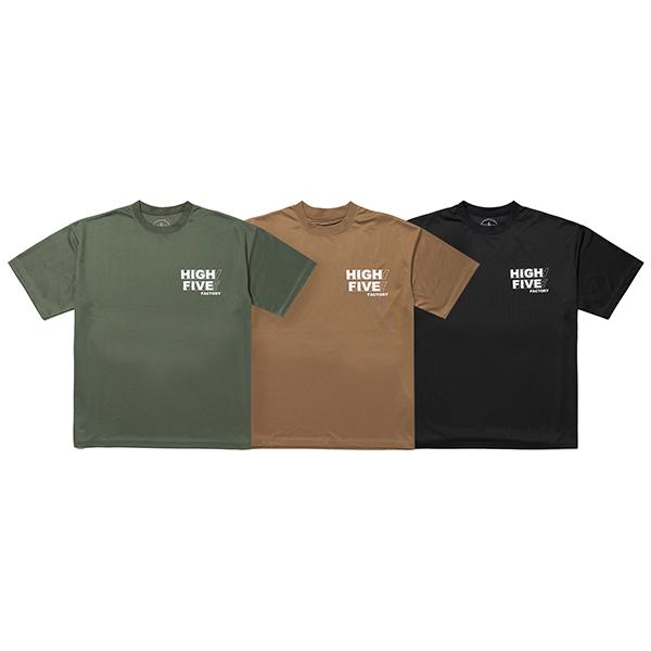 ハイファイブファクトリー コンティニュアス ロゴドライ SS TEE (Continuous Logo Dry SS TEE) オリーブ XL |  | 01