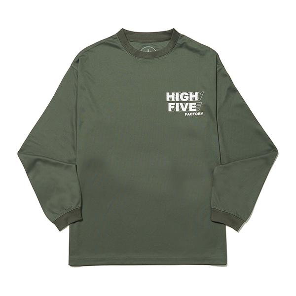 ハイファイブファクトリー コンティニュアス ロゴドライ LS TEE (Continuous Logo Dry LS TEE) オリーブ L |  | 03