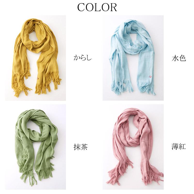 ストール マフラー 春夏 夏用 大判 レディース 綿100% コットン オリム