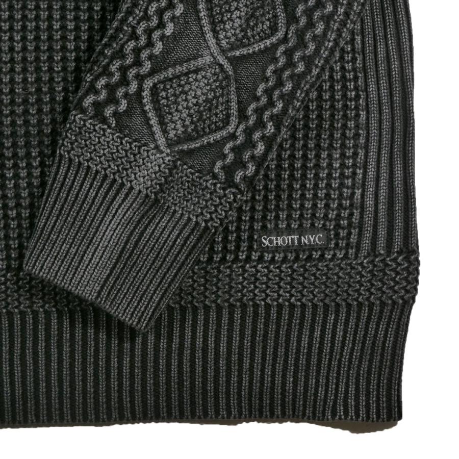 Schott N.Y.C（ショット） Schott 782-3240001 DULL COL CABLE SWEATER 