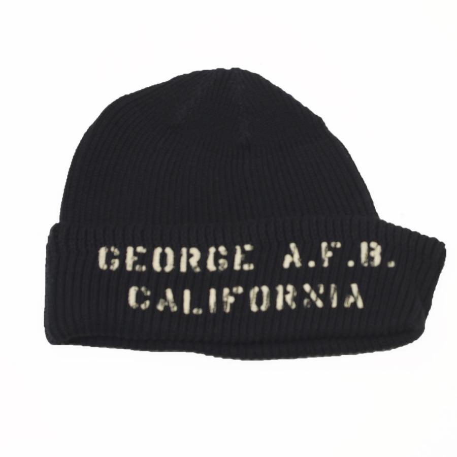 バズリクソンズ BR02734 GEORGE A.F.B CALIFORNIA WATCH CAP COTTON VERSION　ステンシル ワッチキャップ ニット帽 綿100％｜casualcojp｜02