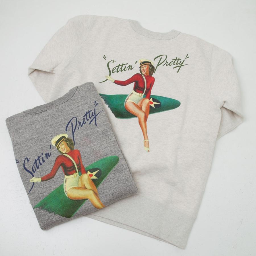 Buzz Ricksons バズリクソンズ Br Settin Pretty ピンナップガール バックプリント スウェット トレーナー ヘザーグレー オートミール M L Xl Br Casual Co Jp 通販 Yahoo ショッピング