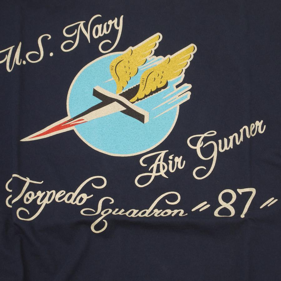 Buzz Ricksons バズリクソンズ BR78990 U.S Vavy Air Gunner Torpedo Squadoron 87バックプリント半袖Tシャツ｜casualcojp｜02