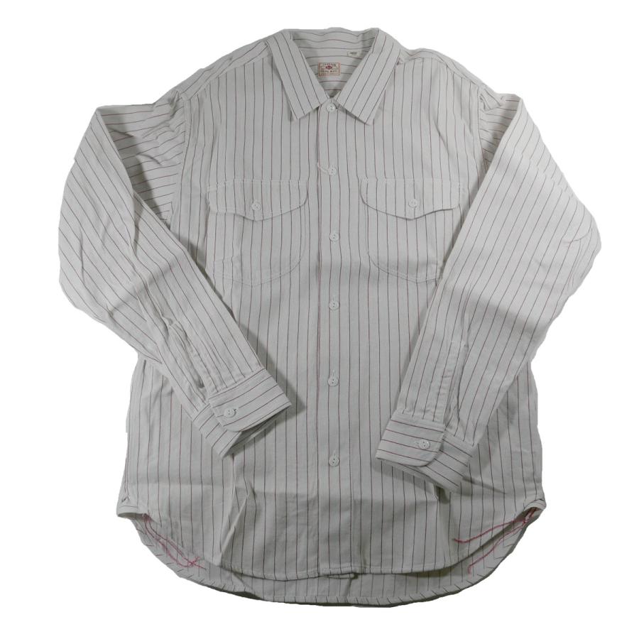 シュガーケーン 長袖シャツ SC28652 Sugar Cane コークストライプ メンズ ワークシャツ 105オフ白 新品 SUGAR CANE シュガーケーン SC28652 コークストライプ長袖ワークシャツ