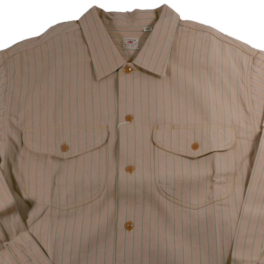 SUGAR CANE シュガーケーン SC28652 コークストライプ長袖ワークシャツ