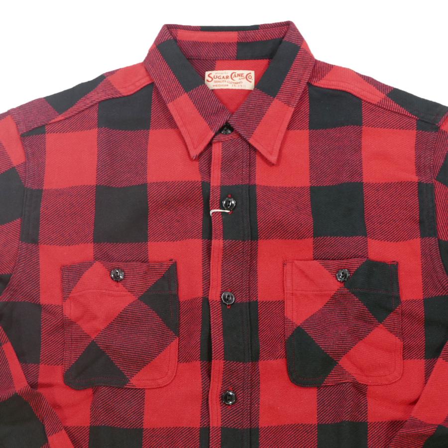 SUGAR CANE シュガーケーン SC29357 長袖ネルシャツ TWILL CHECK WORK