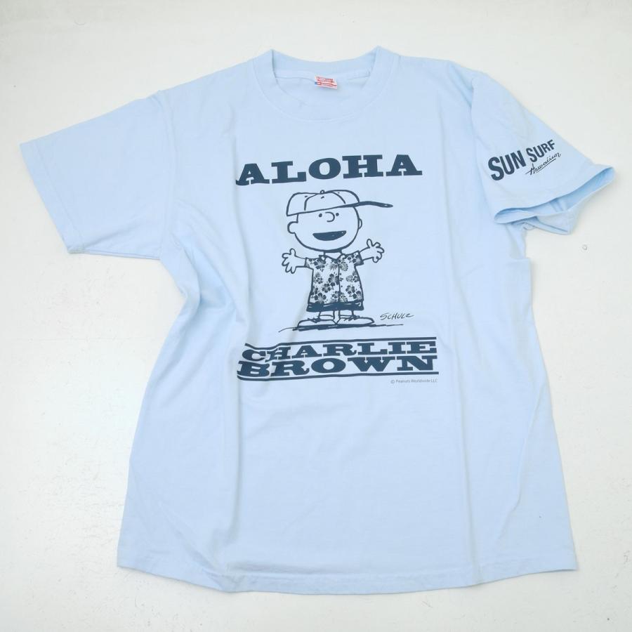 サンサーフ SS78488  SUN SURF × PEANUTS S/S T-SHIRT ALOHA CHARLIE BROWN チャーリーブラウン プリント半袖Tシャツ｜casualcojp｜05