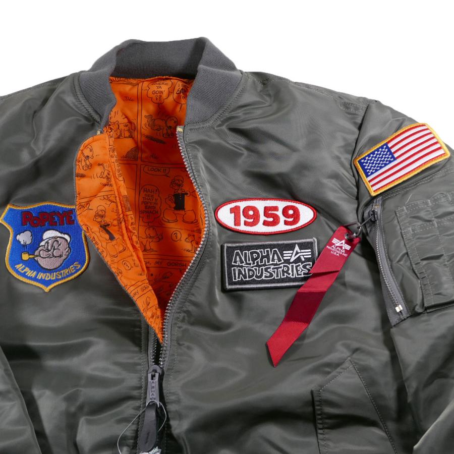 Alpha Industries ALPHA アルファ TA0495-059 MA-1 POPEYE×ALPHA