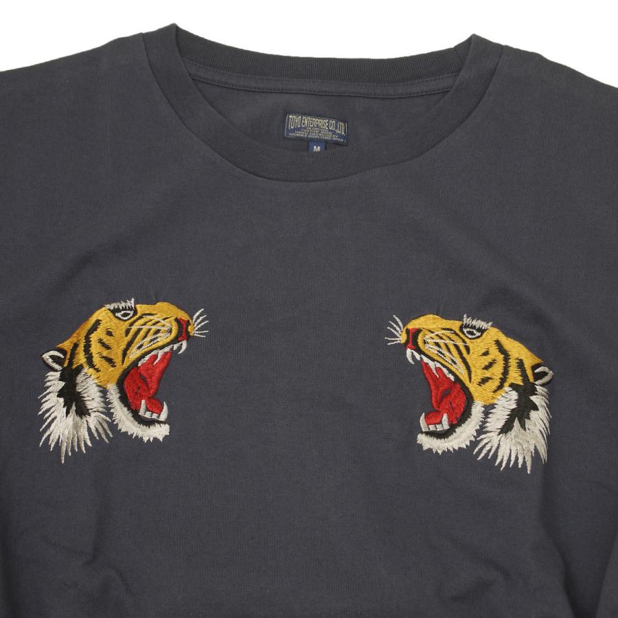 ★新品未開封　TAILOR TOYO 刺繍虎 Tシャツ TT78996 ネイビー TAILOR TOYO テーラー東洋 TT78996 SOUVENIR TIGER 虎 半袖T