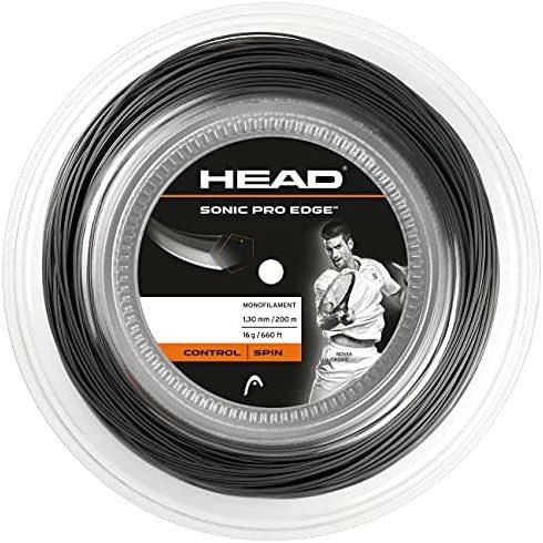 最高 ヘッド(HEAD) 硬式テニス (ブラック) ブラック 285513 200m リール エッジ ソニックプロ ガット 硬式テニス