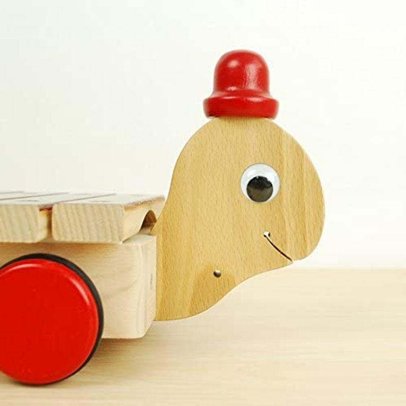 日本製木のおもちゃカメさんシロホン 