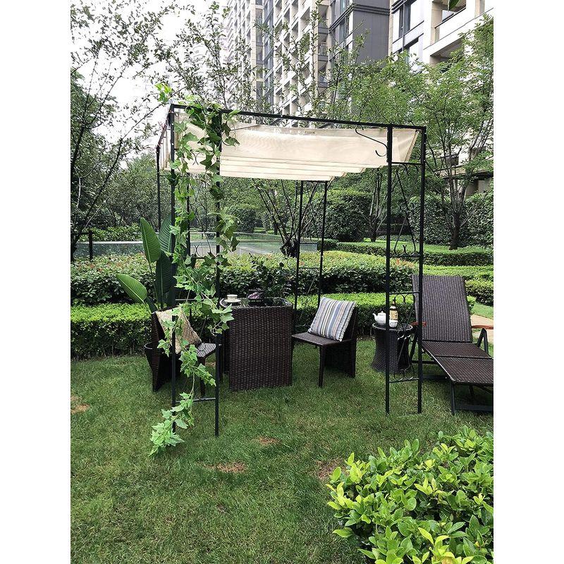 （新品,未開封） 鉄製パーゴラ アイアン バラアーチ 果樹・くだもの棚 幅180奥行180高さ216cm PK-01 【VQL7262398866】(25446円)