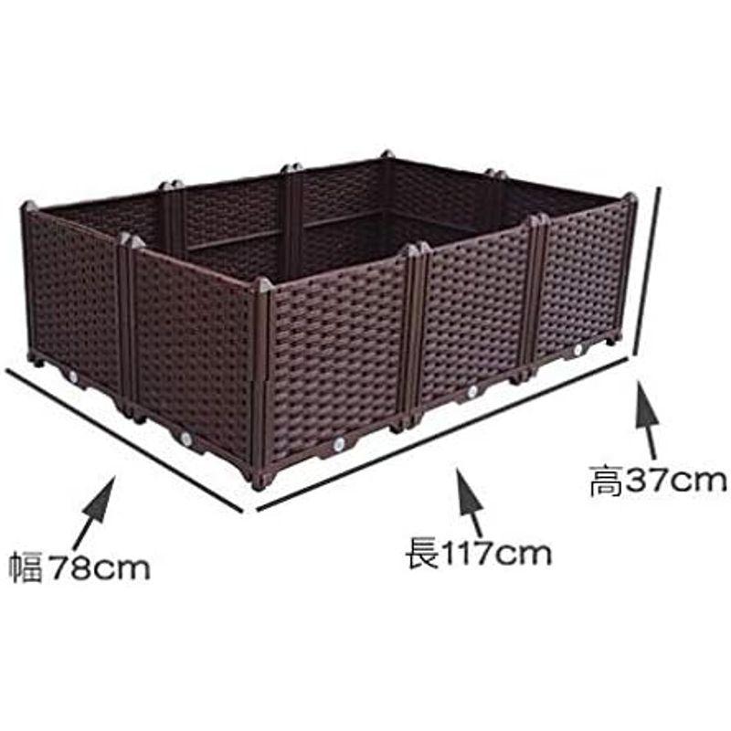 Aeon hum 組立式ガーデンボックス プランターボックス プラスチック 園芸 鉢植え入れ 花、植物、野菜栽培 自由組立 滑車付け ブラウ hum 組立式ガーデンボックス プランターボックス プラスチック 園芸 鉢植え入れ 植物 野菜栽培 自由組立 滑車付け ブラウ