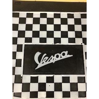 Vespa ベスパ マッドフラップ チェッカー 黒 白 MOD's モッズ