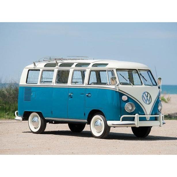 1/24 フォルクスワーゲン ワーゲン バス 青 白 ブルー ホワイト VW T1