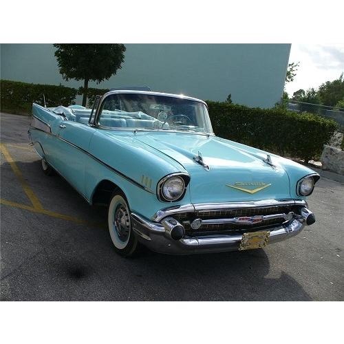 1/18 シボレー ベルエア ベルエアー コンバーチブル 水色 ライトブルー