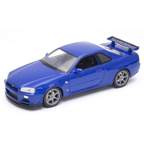 1/24 日産 スカイライン GTR 青 ブルー Welly Nissan Skyline GT-R R34
