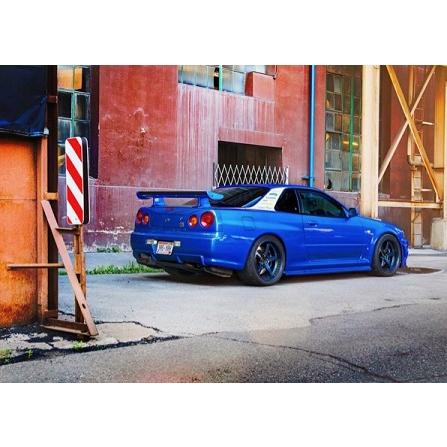 1/24 日産 スカイライン GTR 青 ブルー Welly Nissan Skyline GT-R R34