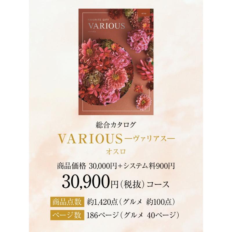 総合カタログギフト VARIOUS ヴァリアス「オスロ」30900円(税抜)コース