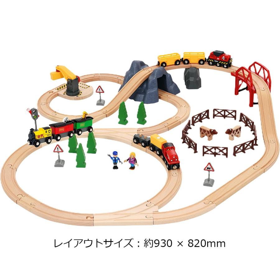 BRIO（ブリオ） 2026 クリスマス限定 レールセット 車両付き 66ピース