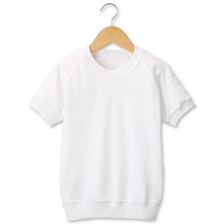 Catch 綿100％ 半袖 体操服 オーガニックコットン やや薄手 左袖