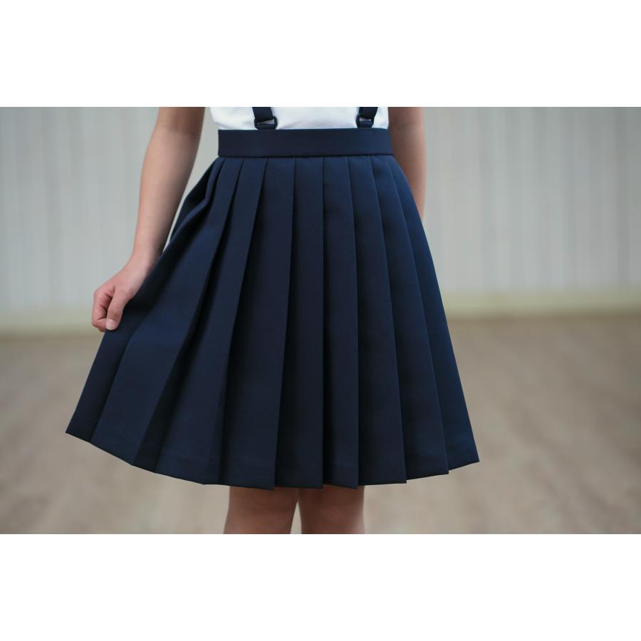 制服 スクールスカート ネイビー プリーツ 小学校 小学生 吊り