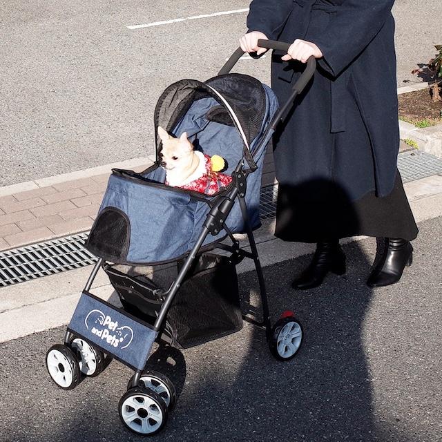 ペットカート 折りたたみ 収納カゴ付き 耐荷重20kg petique