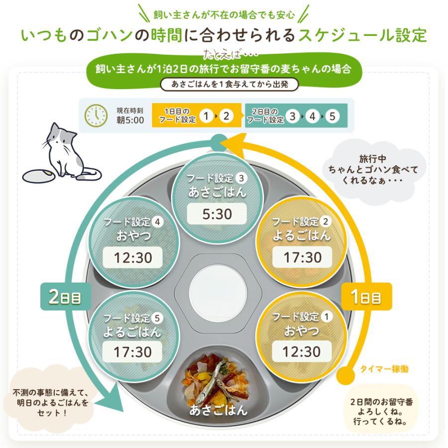 【獣医師推奨】カリカリマシーン FR 自動給餌器 ウェットフード うちのこエレクトリック 猫 犬 タイマー 充電式 電池不要 キャット ドッグ フード｜catfamily｜14