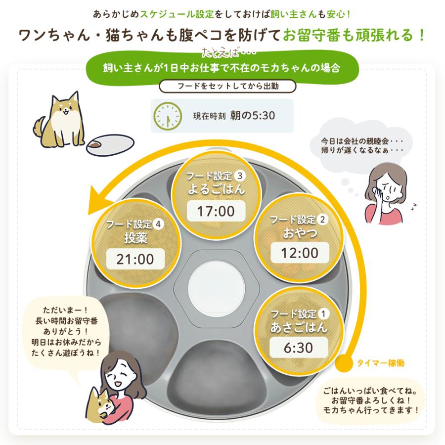 【獣医師推奨】カリカリマシーン FR 自動給餌器 ウェットフード うちのこエレクトリック 猫 犬 タイマー 充電式 電池不要 キャット ドッグ フード｜catfamily｜15