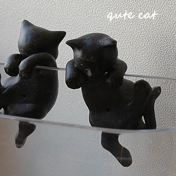 インテリアオブジェ 猫モチーフ かわいいオブジェ 引っ掛け置物