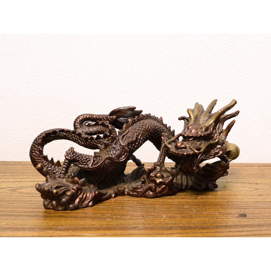 ドラゴンオブジェ シノワズリー 銅器 龍 オリエンタルオブジェ_1