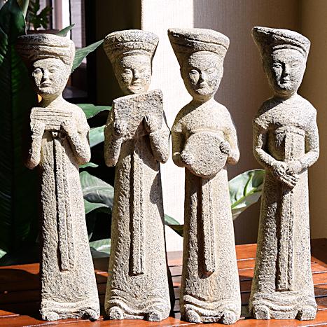 シノワズリー オブジェ アジアン 置物 古代モチーフ 4スタイルから 